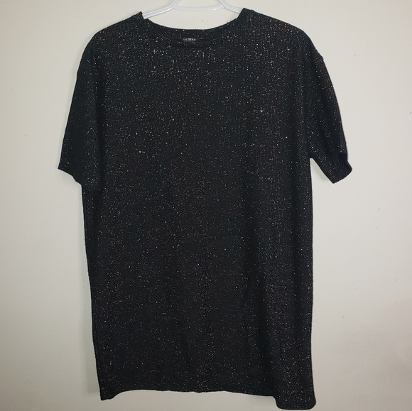 Zara Sparkly Tee Shirt Size Medium - Picture 1 of 6